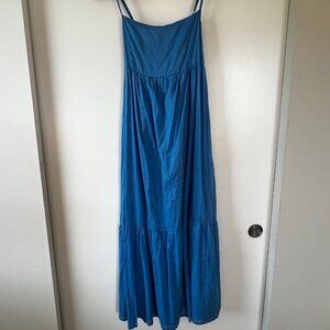 Blue Cotton Maxi Dress